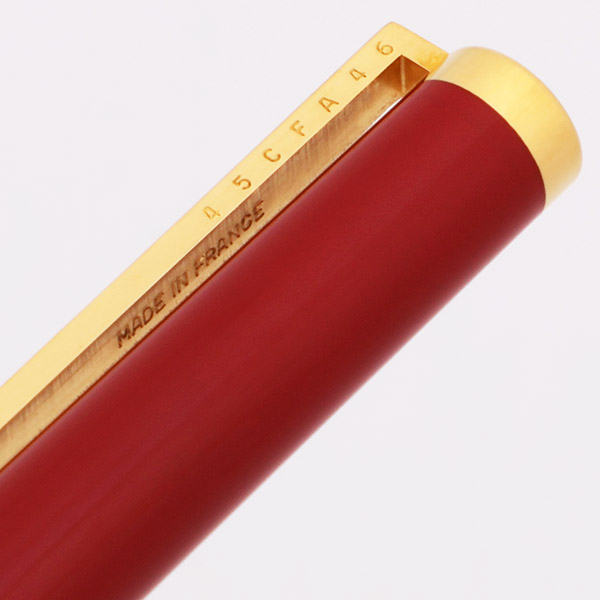 S T Dupont Classique Ballpoint and Pencil Set (1970s)- Red Lacque
